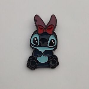 2/$10 Lilo And Stitch With Bow Enamel Pin